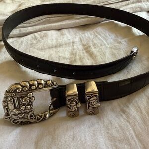 Brighton Leather Belt with Disney characters Silver Accents